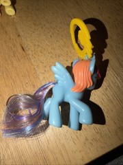 My Little Pony G4 Apple Bloom 2 1/2” Brushable Toy Figure MLP & Mcd Rainbow Dash