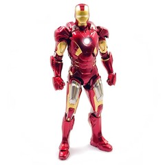 Marvel Avengers Iron Man Mark 7 MK7 Ironman Toy LED Light Action Figure Model