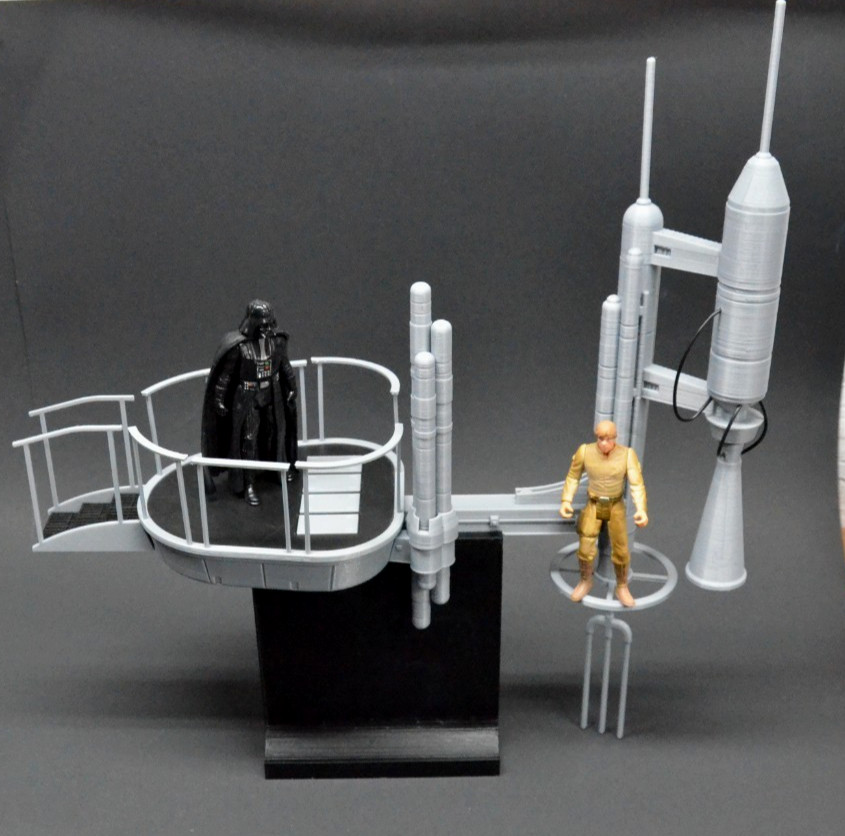 STAR WARS BESPIN DUEL PLAYSET CUSTOM DIORAMA 1:18 3.75″ SCALE FIGURE