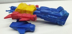 Robot Keishi Gomme Retro 7.5cm Figure Rubber Build Used Multicoloured READ