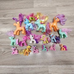 My Little Pony Hasbro Assorted Lot of 16 Various Sizes & Colors of Equine Ponies