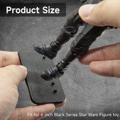 EBCO 50 Pieces Plastic Action Figure Display Stand Base ,Multi-Peg Model Support
