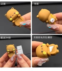 MITAO Panda Couple YIER Bubu and Dudu Cute Peekaboo Deco Toy Couple Gift 1.7 in