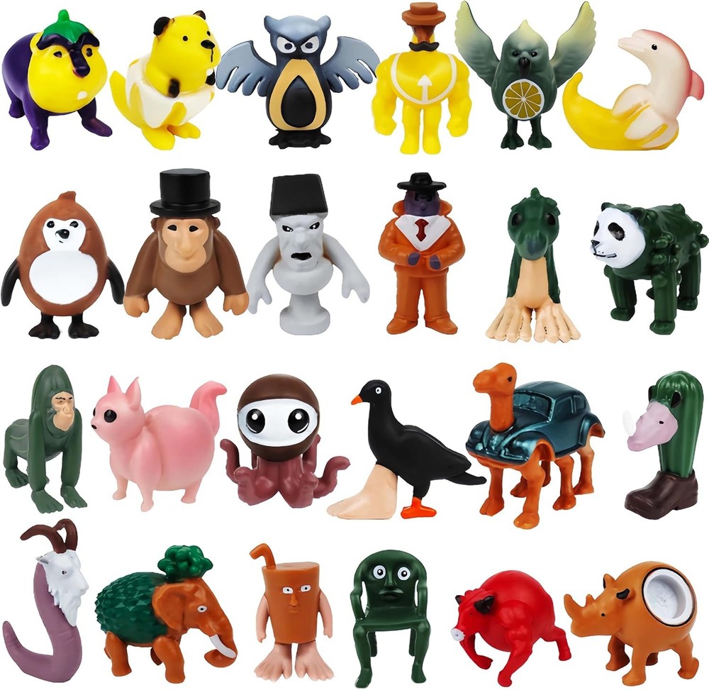 24 PCS – Italian Brainrot Figurines, 1-1.8 Inches, Variety Set