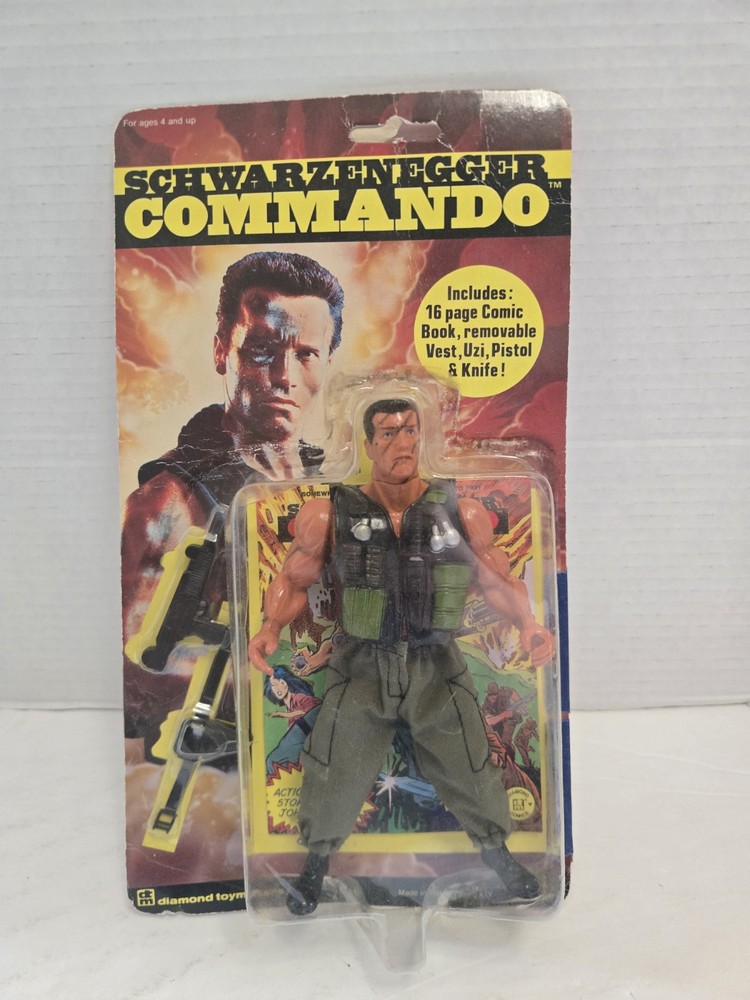 Vintage Schwarzenegger Commando Action Figure Diamond Toymakers 1985