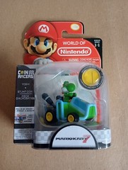 Nintendo Mario Kart YOSHI Coin Racer by Jakks Pacific Pull-n-Go Stunts BRAND NEW