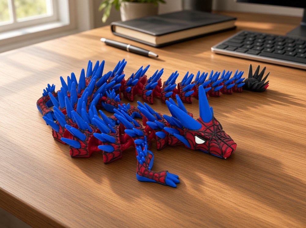 3D Printed Articulating Spider Dragon