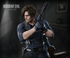Custom 3D Printed Leon S. Kennedy Figure RE9 (25cm) Hand-Painted Resin Statue