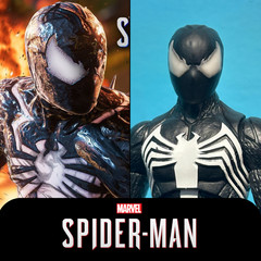HEAD ONLY Insomniac Marvel Legends Symbiote Black Suit Spider Man 2 PS5 Custom