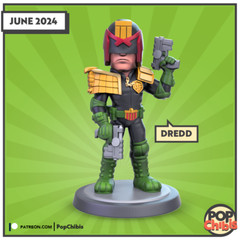 Dredd (Judge Dredd) | POP | CHIBI | 60mm base | 1:20 | 3D print | Model Kit
