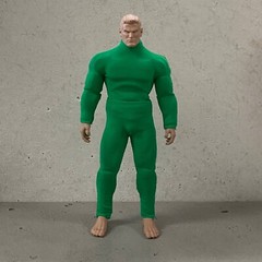 SU-CH-BS-GRN: 1/12 Green bodysuit for 6″ Muscular Action Figure Body