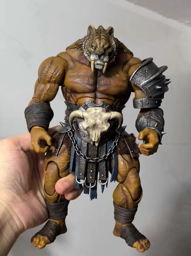 9in Xesray Studios Fit Head Combatants Fight For Glor Green Eye Tiger No Figure