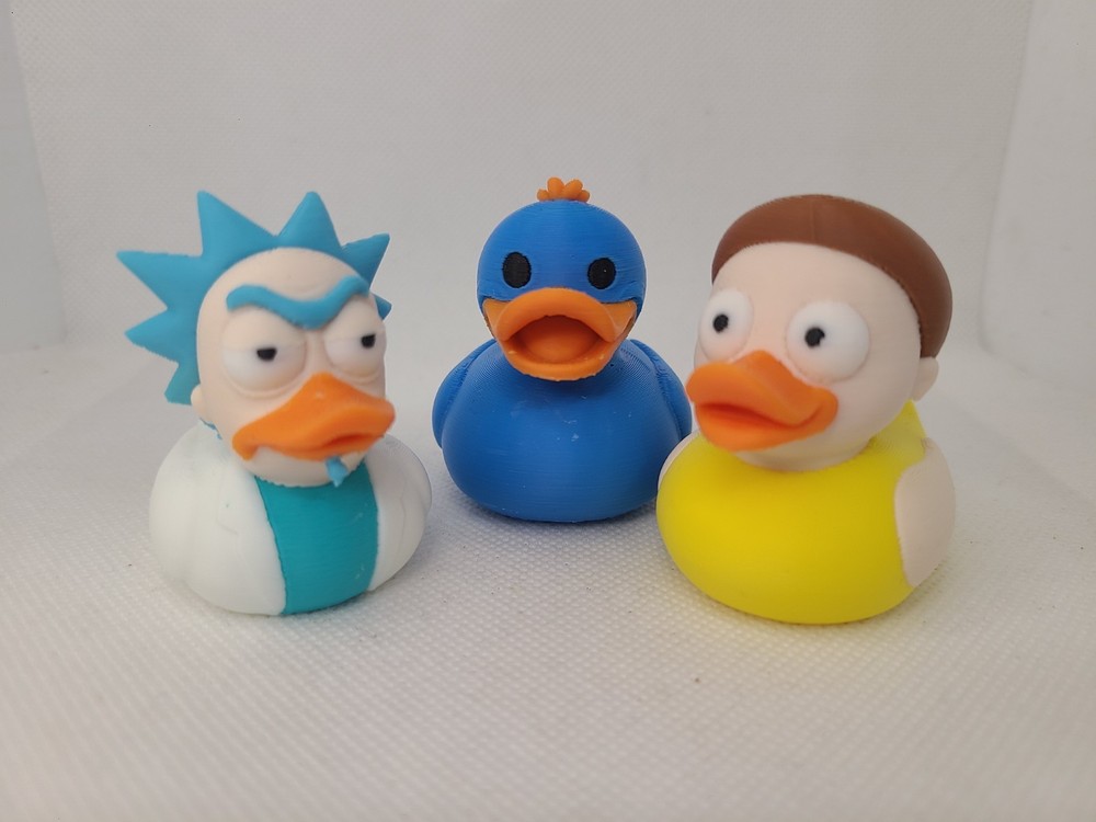 Rick & Morty Duck 3D Mini Size Birthday Nerd Geek Video Game Lot Of 3 Adult Swim