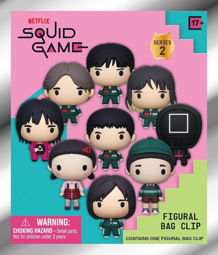 3D Figural Bag Clip Squid Game Series 2 Pack [1 RANDOM Figure]