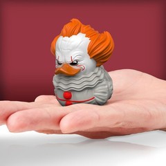 Mini Pennywise Cosplaying Rubber Duck Vinyl Figure – Collectible Horror Art