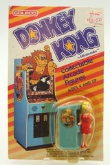 Vintage Coleco Mario Donkey Kong 1981 Pauline Figure SEALED ON CARD, Unpunched