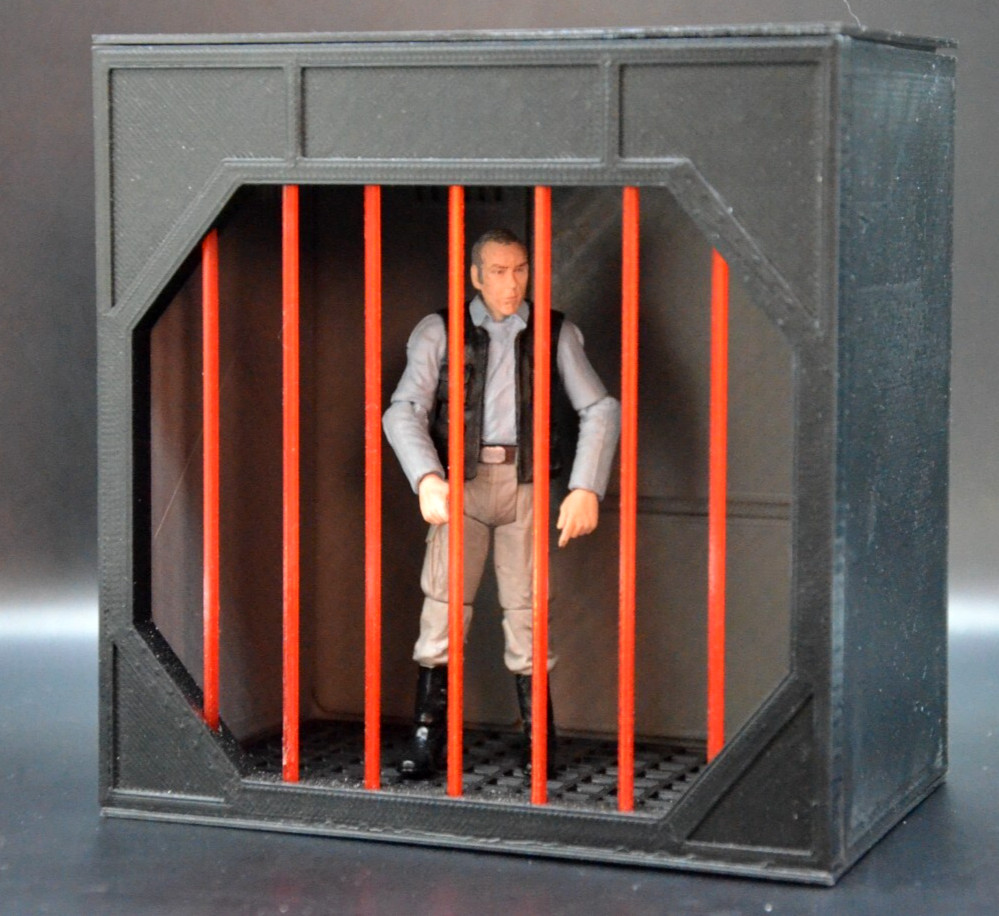 SCI FI JAIL HOLDING CELL STAR WARS GI JOE CUSTOM 1:18 SCALE DIORAMA DISPLAY