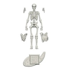 Bone White Skeleton Vitruvian HACKS Blank Action Figure 3 3/4″ Boss Fight