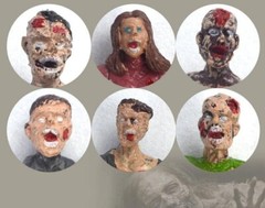 Zombie Action Figure Set – 6 Realistic 4-Inch Figures for Parties & Decoration