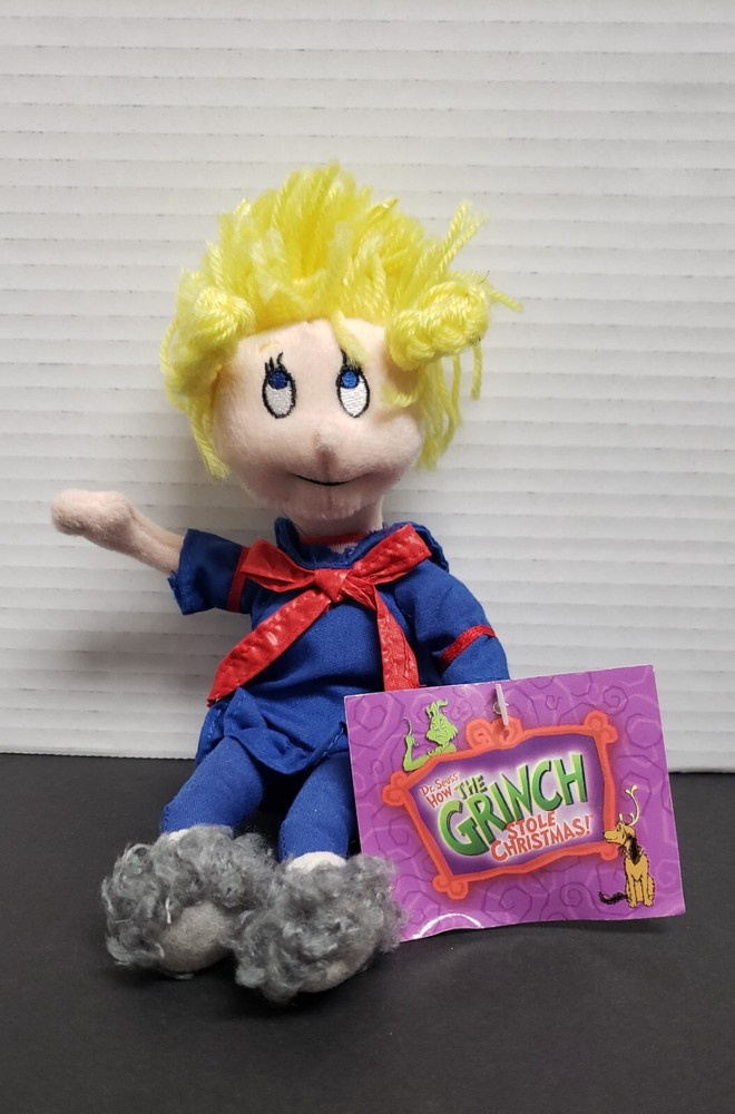 Vintage Grinch Stole Christmas 8″ Plush Cindy Lou Who Doll Dr. Seuss NEW NWT