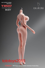 YM507 1/6 Female Body Pale Plump Slender Waist 12″ Detail Action Figure Model