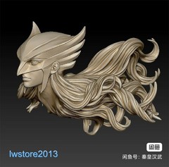 1/6 1/12 1/18 Hawkgirl Head Sculpt For 12″ 6″ 3.75″ Female Action Figure Body