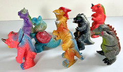 Ultra Dinosaurs Super Dino Monsters Ultraman Godzilla Bootleg Sofubi Lot of 8