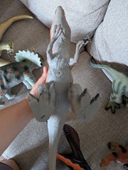 Lot Of 7 Soft Rubber Dinosaurs From Toys R Us Variety Of Species