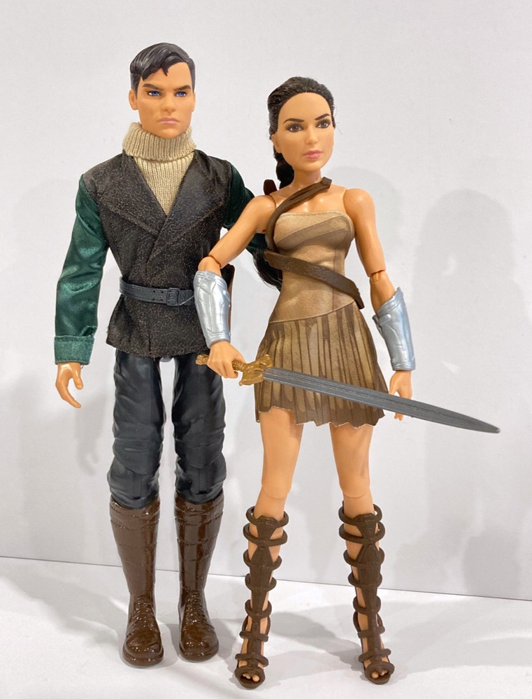 Mattel DC Comics 2017 Movie Steve Trevor Wonder Woman 12″ Action Figure Doll Set