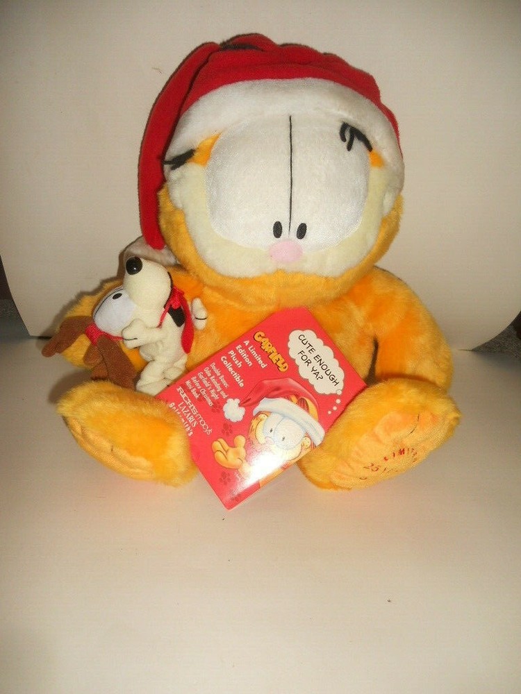 Garfield & Odie Macy’s Limited Edition 25 Years Christmas Plush Cat Dog 18″