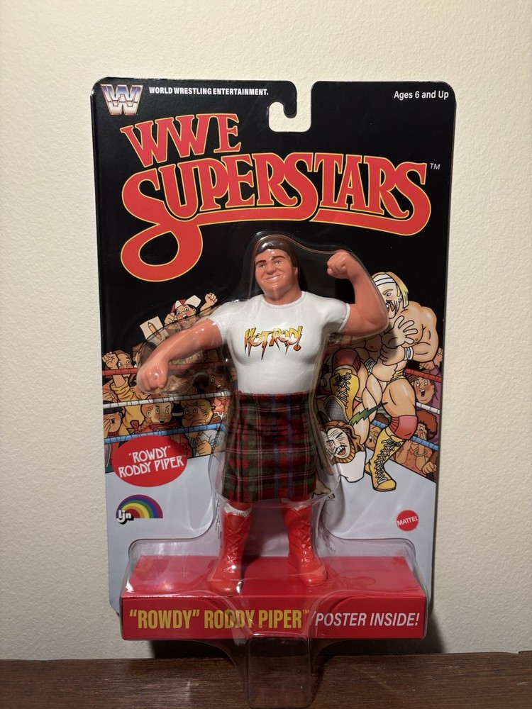 Wwe Mattel LJN Superstars Series 3 Rowdy Roddy Piper Chase Black Card
