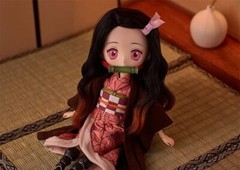 (NEW) Harmonia humming Demon Slayer Kimetsu Nezuko 9.1in Anime Articulated Doll