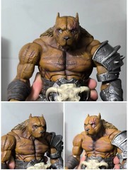 Xesray Studios Fit Only-Head Combatants Fight For Glor Pit Bull Dog No Figure