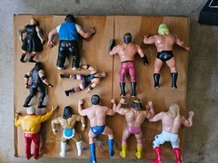 Vintage wwf wwe ljn titan sports jakks wrestling figures lot owen hart mankind