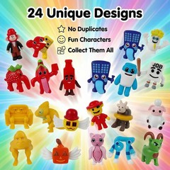 24PCS Steal a Brainrot 67 Toys 1.8 Brain Rot Action Figure Birthday Easter Gift