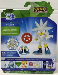 Sonic the Hedgehog SILVER Figure 35th Anniversary Jakks Pacific Red Star Spring