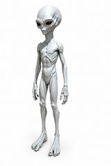 Grey Alien Figure 22cm Area 51 UFO Sci-Fi Statue 3D Statue Hand Painted