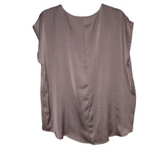 Forever 21 Womens Short Sleeve Boxy Tunic Blouse Size Large In Mauve
