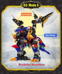 Miniforce Dinoid Warrior Rex Kaiser 7-Headbots D9 D7 Great Integration Robot Set