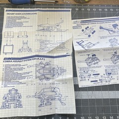 Vintage • G.I. Joe BLUEPRINTS / INSTRUCTIONS LOT (28 pcs) • Combat jet, Etc.