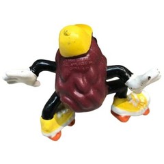 California Raisins Figure Surfer Surf Board Roller Skate Pvc Toy 2 Vintage 1988