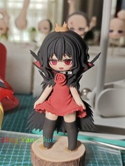 10cm Black Souls 2 Queen of the Heart Lorina Handmade Clay Model with Dust Cover
