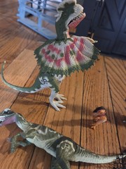 Kenner 1993 Jurassic Park Command Compound Vtg Play Set Mixed Set & 5 Dinos Read