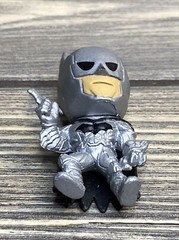 DC Comics Miniature Batman Silver Suit Helmet Black Cape 1.5”