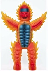 GIANT 15″x10″ KITTY FIRE 2006 MIRRORMAN MONSTER ORNG SUPER 7 KITEFIRE NAGATA MIB