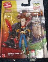 New Battle Armor WOODY Disney Pixar TOY STORY That Time Forgot RETIRED SealedMOC