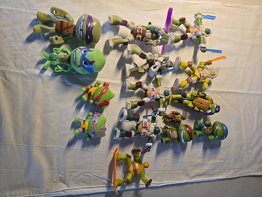 TMNT Lot of 15 Collectible Figures Various Years and Characters