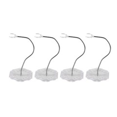 4PCS Clear Action Figure Stand Action Display Holder Metal Support Arm