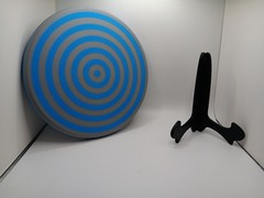 Retro Original Tron style identity disk full size prop replica Blue/Gray w stand