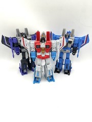 Transformers Dramatic Capture Series Starscream, Thundercracker, and Skywarp